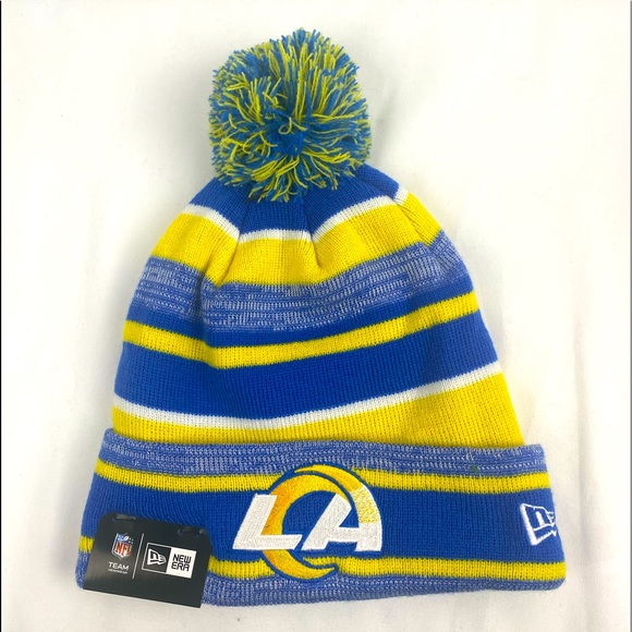 New Era Other - Los Angeles Rams New Era NFL Sideline Sport Pom Cuffed Knit Hat // NEW